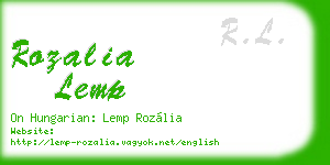rozalia lemp business card